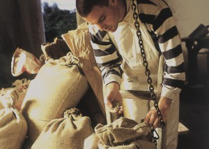 Preparing flour sacks